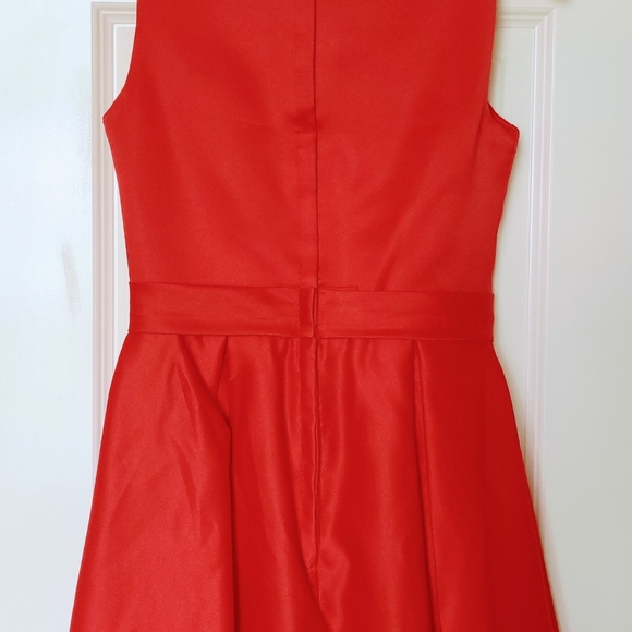 Orange Red Midi cocktail dress, NWT, SMALL - Picture 2 of 5
